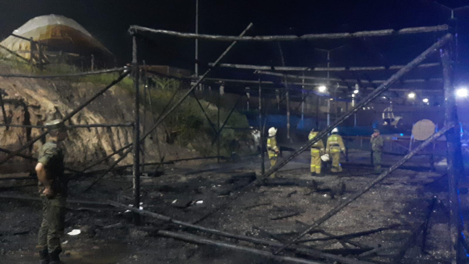 Ночной пожар в ауле