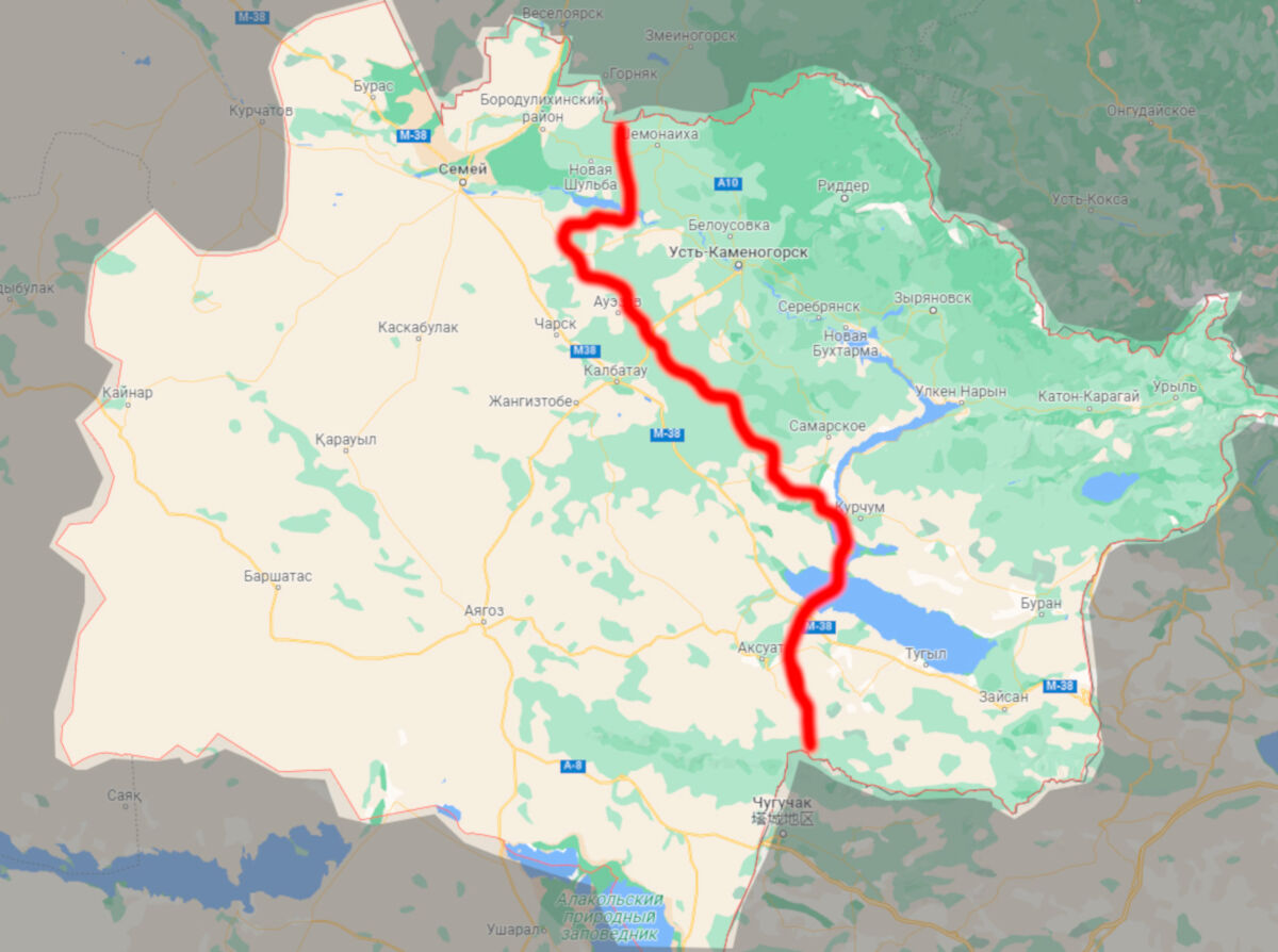 Карта абайской области казахстан