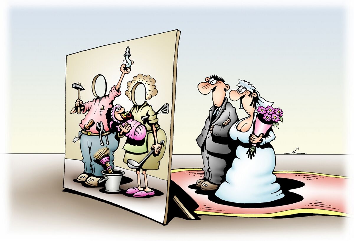 С днем свадьбы с юмором. Свадьба карикатура. Карикатура на свадьбу смешные. С днем свадьбы карикатуры. Карикатуры на семейную жизнь.
