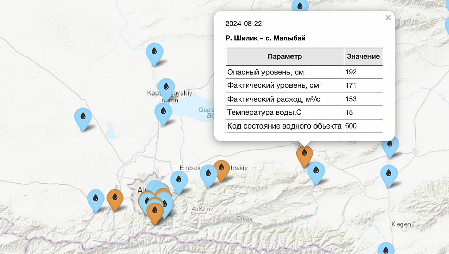 Онлайн-карта паводков с мониторингом появилась в Казахстане