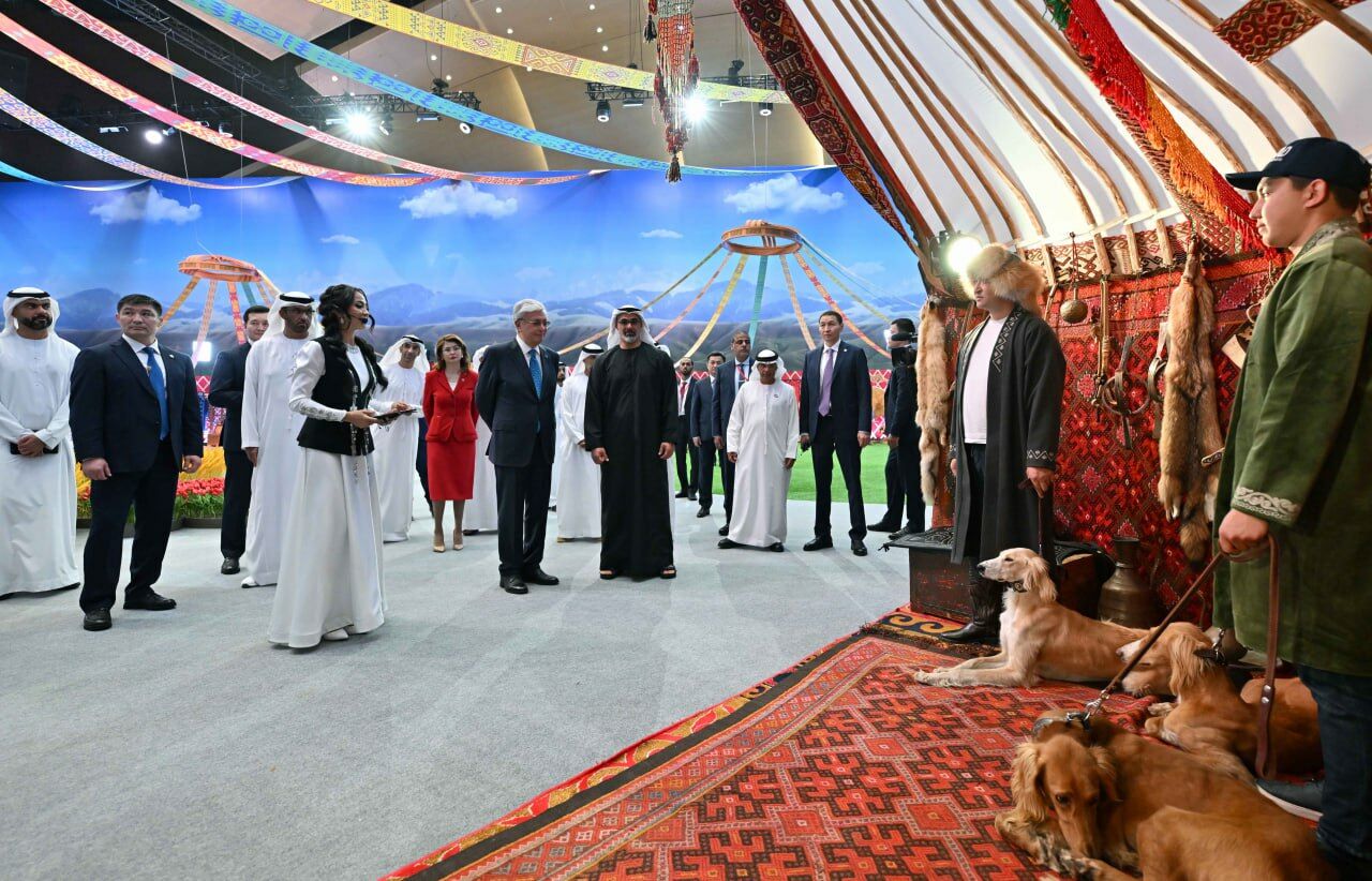 Президент Казахстана и Наследный принц Абу-Даби посетили выставку «Этноаул»