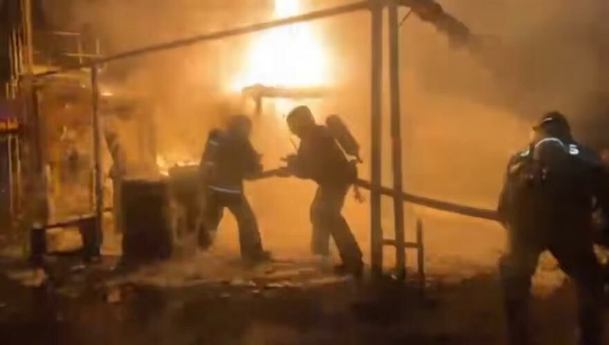 Асфальтовый завод загорелся в Костанае