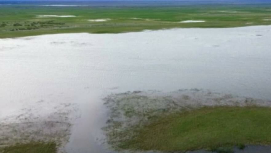 Впервые за 10 лет наполнили озеро Караколь в нижнем течении реки Талас