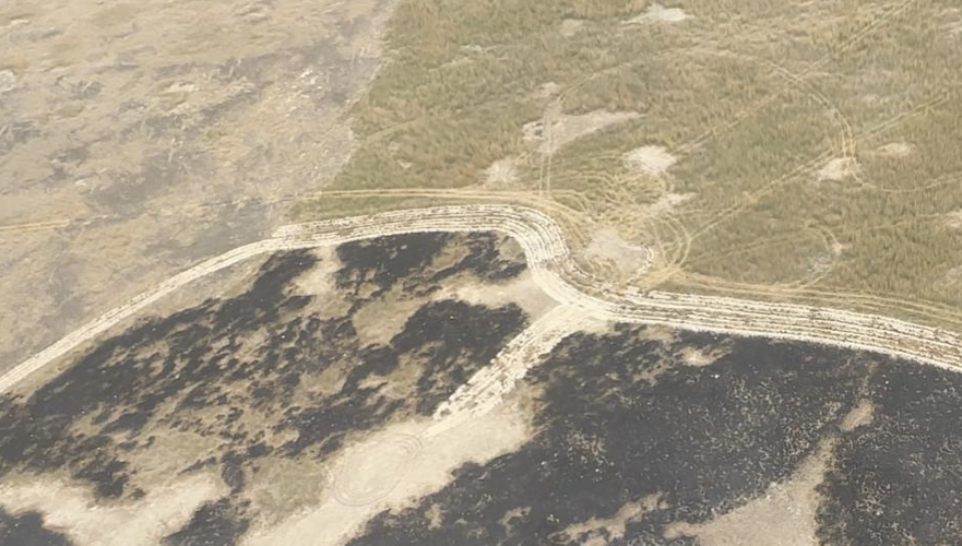 Пожар на территории природного резервата локализовали в Атырау