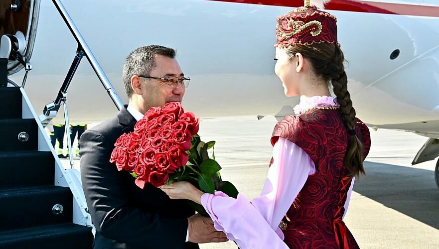 Жапаров прибыл в Казахстан для участия в саммите «Центральная Азия – Китай»