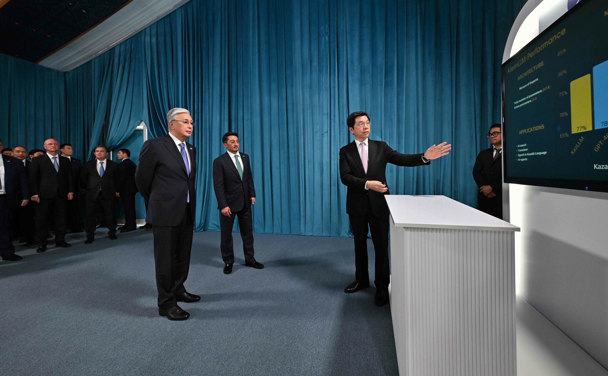 Глава государства ознакомился с отечественными AI проектами