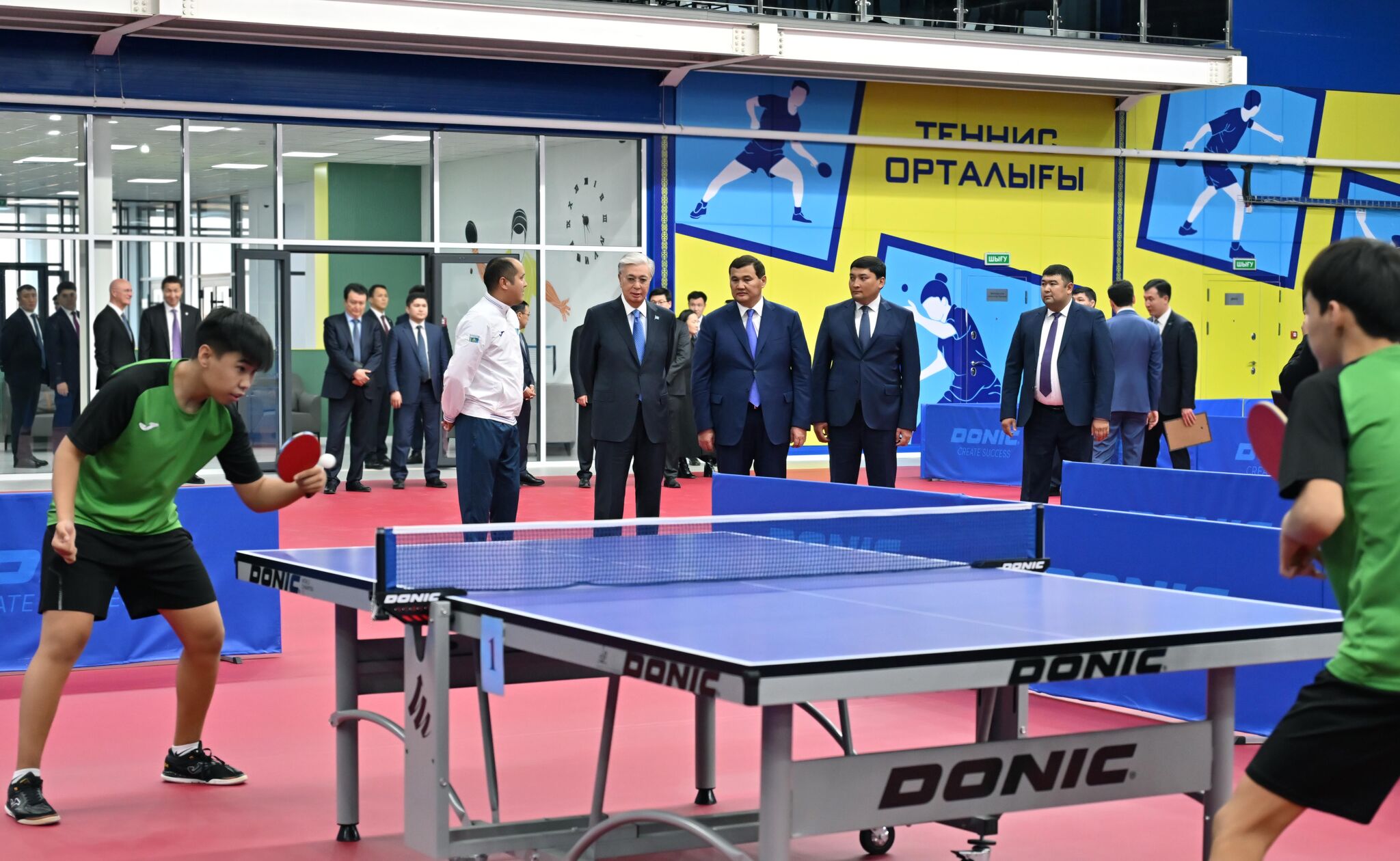 Касым-Жомарт Токаев посетил Центр настольного тенниса