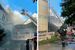 Сильное задымление кровли гостиничного комплекса происходит в районе «Саяхата» в Алматы