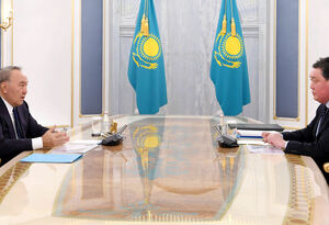 Председатель партии «Nur Otan» принял члена Бюро Политического совета партии, Премьер-Министра Аскара Мамина