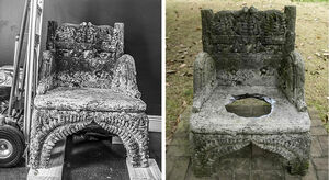 Превратили кресло в унитаз