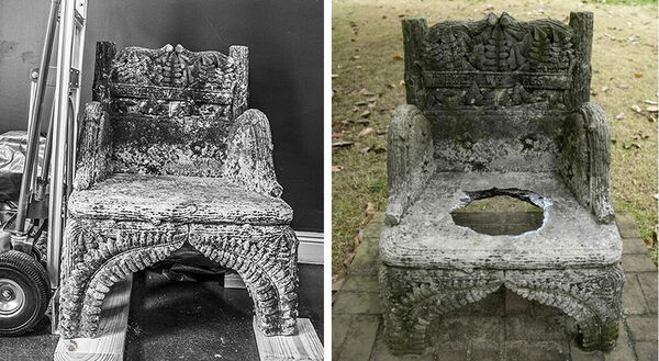 Превратили кресло в унитаз