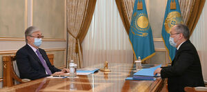 Глава государства принял председателя Агентства по финансовому мониторингу Жаната Элиманова