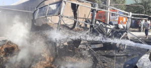 В Шымкенте полностью сгорели два автомобиля