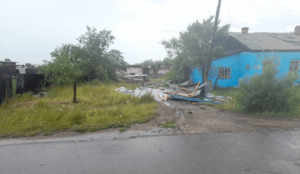 Кровли медучреждения, школы и более 20 жилых домов сорвало ветром в Павлодарской области