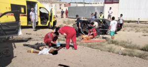 Автомобили врезались друг в друга на скорости в Мангистау