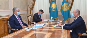 Глава государства принял председателя правления АО «Национальный управляющий холдинг «Байтерек» Каната Шарлапаева