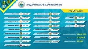 Более 6 000 000 казахстанцев уже проголосовали