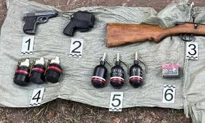 Оружие, бронежилет и гранаты нашли в схроне в лесах близ Алматы