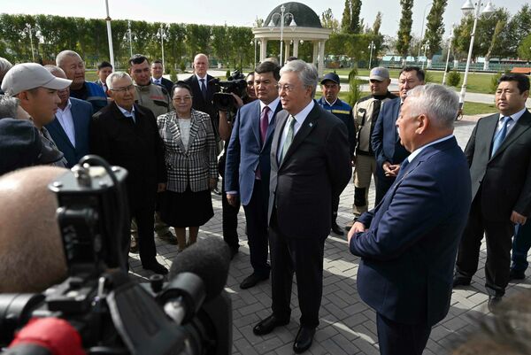 Президент Касым-Жомарт Токаев посетил село имени Наги Ильясова