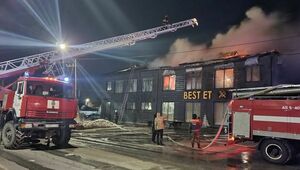 Мясной магазин сгорел в Павлодаре