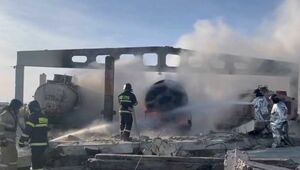 Взрыв и крупный пожар произошли на нефтебазе в Жезказгане, есть пострадавшие