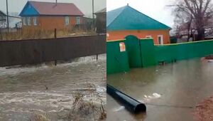 Талые воды затопляют жилые дома в Акмолинской области