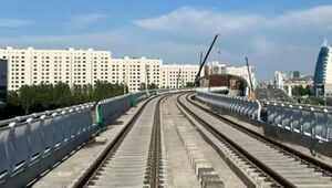 На линии LRT в Астане уложили 50% рельсового пути