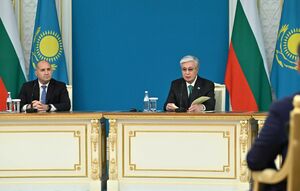 Главы государств Казахстана и Болгарии выступили с совместным заявлением для прессы