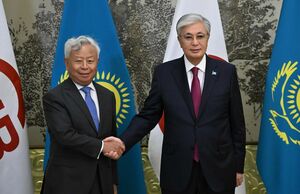 Состоялась встреча Главы государства с президентом Азиатского банка инфраструктурных инвестиций Цзинь Лицюном