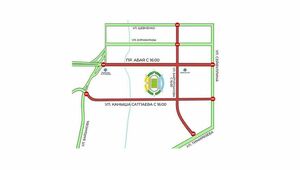 Движение ограничат на прилегающих к месту матча «Кайрат» – «Реал» улицах в Алматы