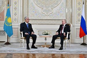 Глава государства провел встречу с Президентом Российской Федерации