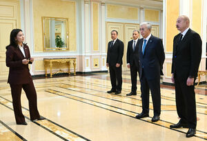 Токаеву и Алиеву презентовали проект «Развитие Среднего коридора»