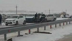 Один погиб и двое пострадали в результате массового ДТП в Акмолинской области