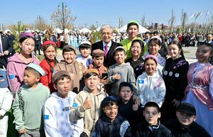 Токаев отметил Наурыз в  Туркестане