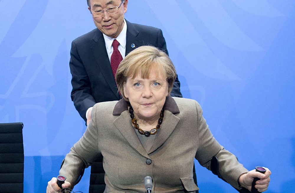 ПАН Ги Мун и Ангела МЕРКЕЛЬ.