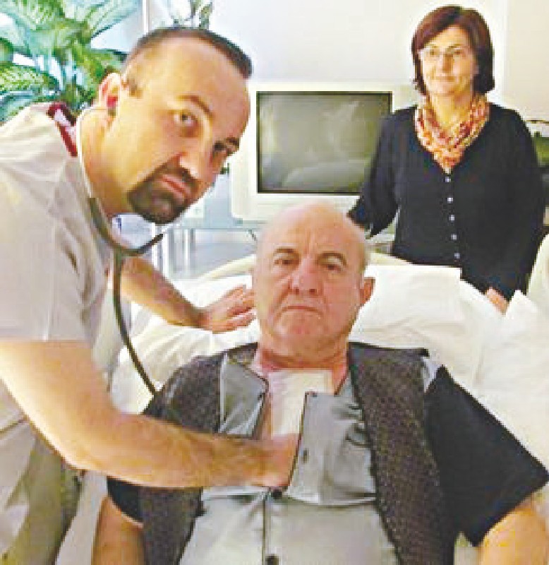 Отец и сын. После операции.