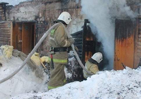 В Усть-Каменогорске сгорела горнолыжная база отдыха