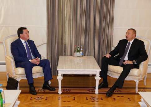 Первый заместитель Премьер-Министра Казахстана Аскар Мамин встретился с Президентом Азербайджана Ильхамом Алиевым