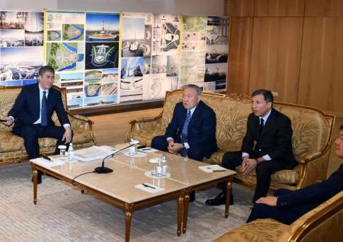 Назарбаев ознакомился с ходом реализации проектов по развитию Астаны