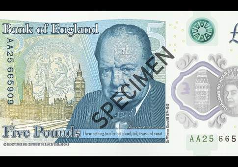 Новая банкнота с портретом Черчилля вводится в обращение в Великобритании