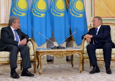 Назарбаев встретился с назначенным на пост генсекретаря ООН Антониу Гутерришем