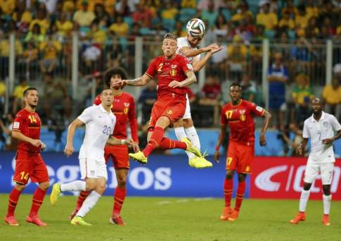 Два гола в дополнительное время вывели команду Бельгии в 1/4 финала чемпионата мира по футболу в Бразилии