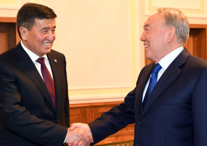 Состояние и перспективы двустороннего сотрудничества обсудили Назарбаев и Жээнбеков