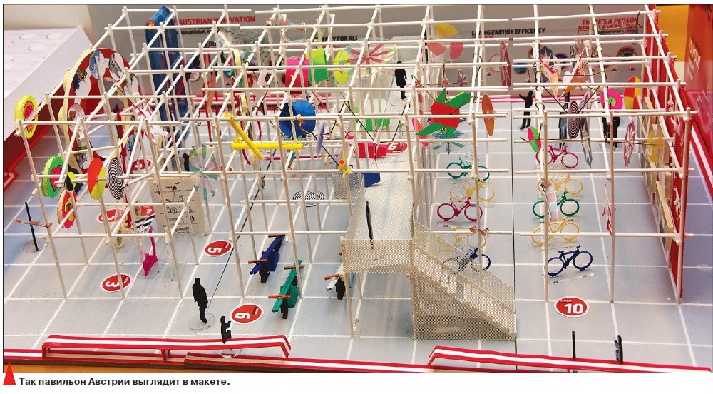 Так павильон Австрии выглядит в макете.